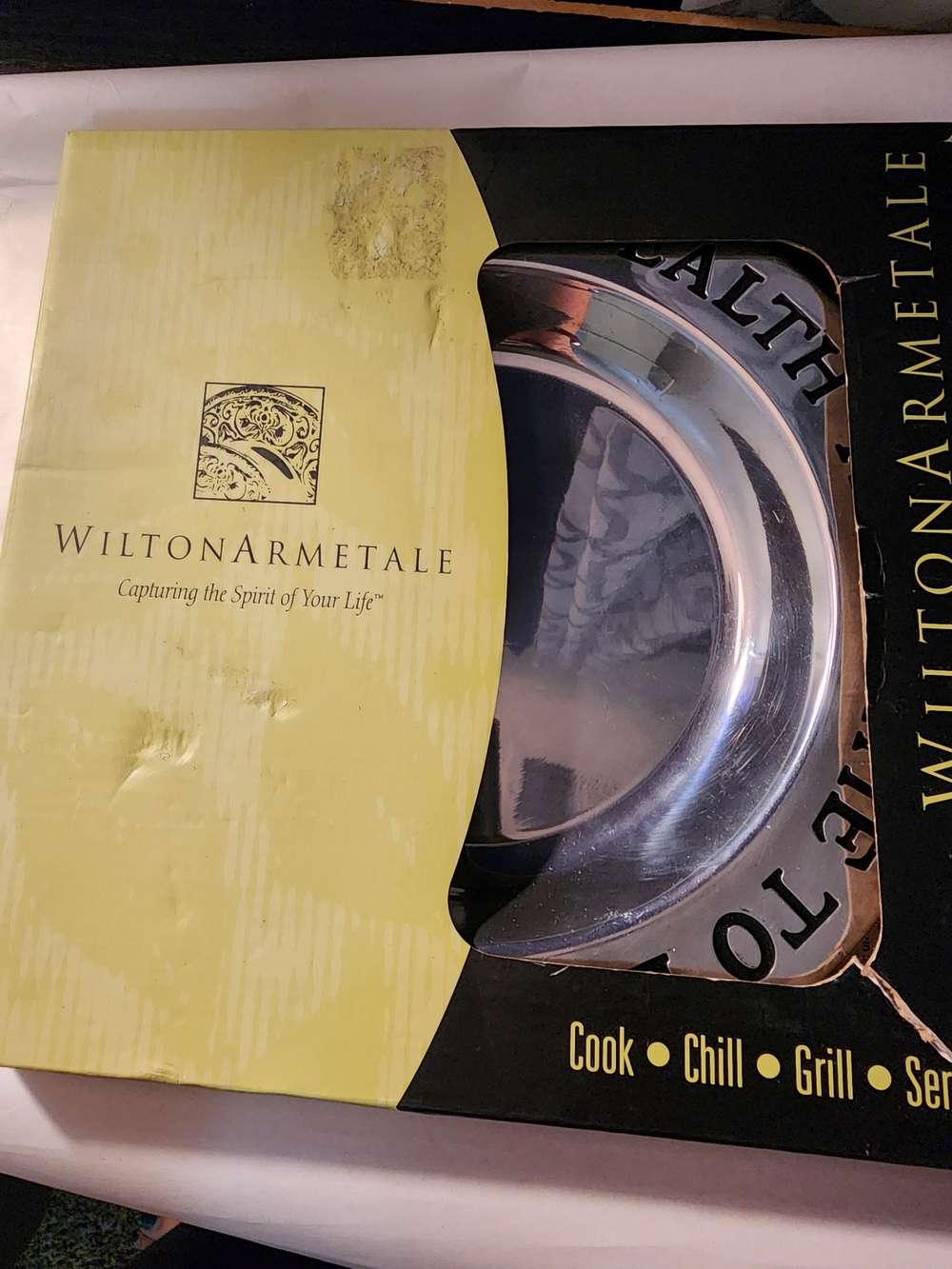Wilton Armetale Polished Silver Metal Serving Bowl